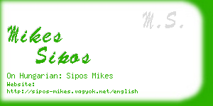 mikes sipos business card